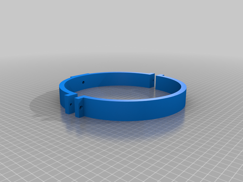 Tube 200mm clamps for astronomical telescope (OpenSCAD project)