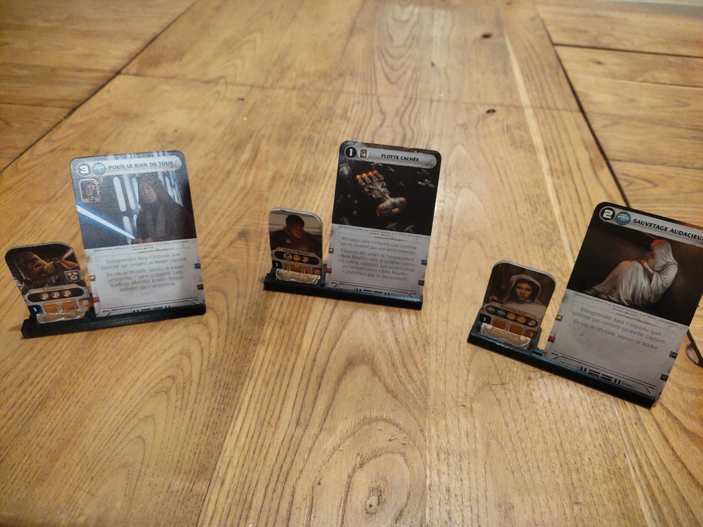 Star Wars Rebellion - mission cards support ( 3D Printing friendly )