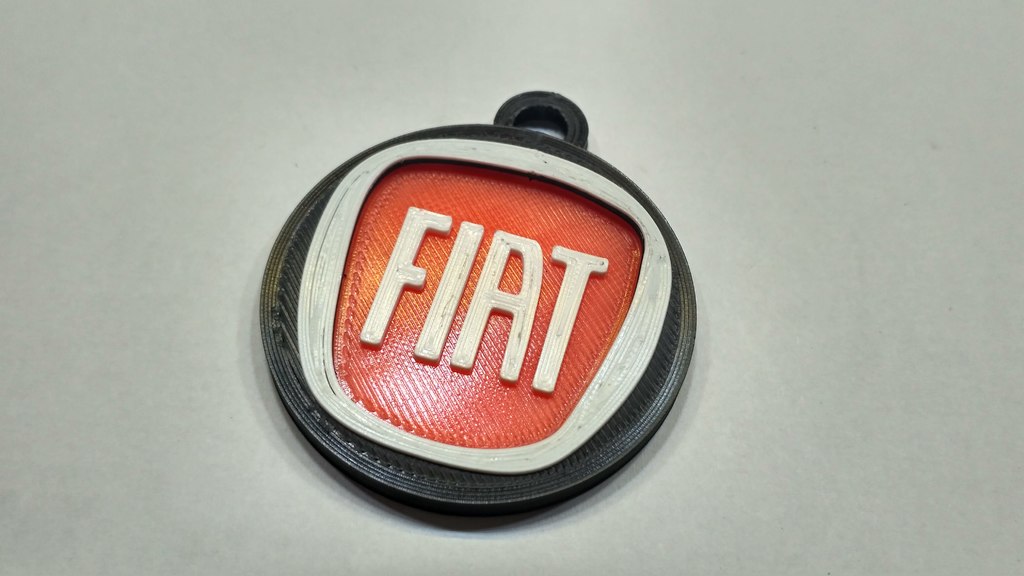 Two-pieces Fiat keychain 