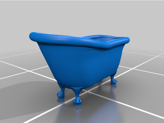 FICHIER pour imprimante 3D : salle de bain Featured_preview_Claw_Foot_Slipper_Tub