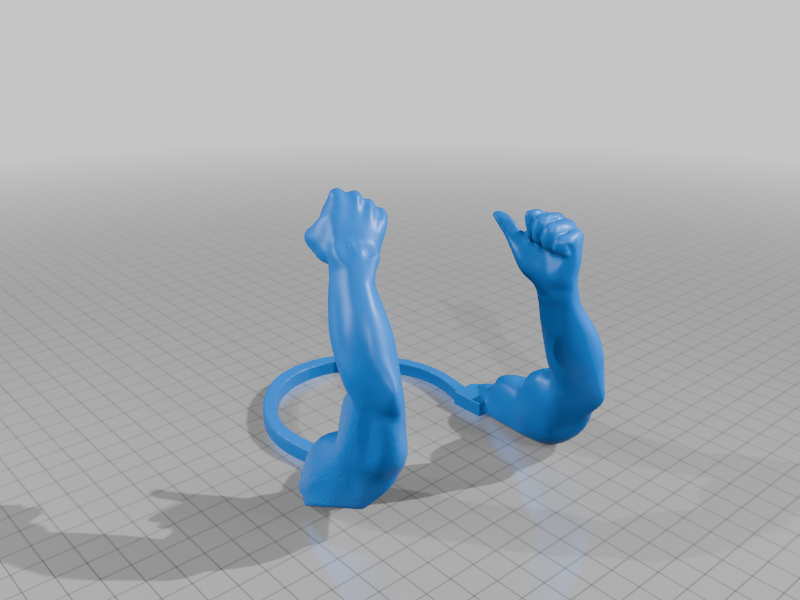 Cat arms thumbs up