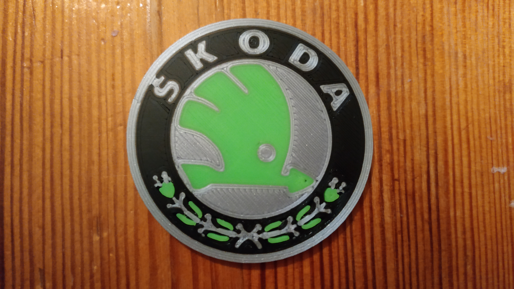 Skoda flat logo for multi material
