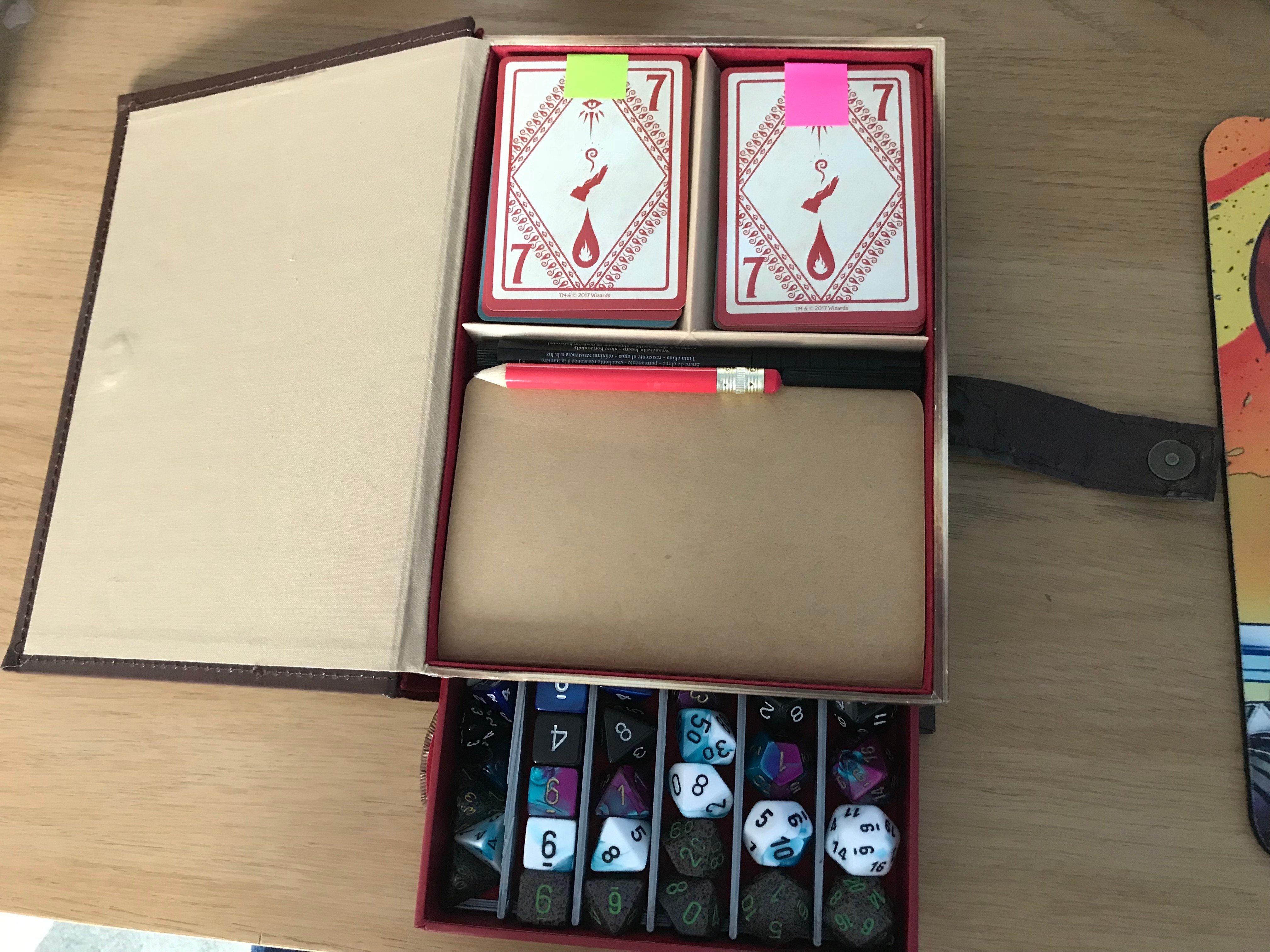 Dice & card dividers for Fable Collectors Book