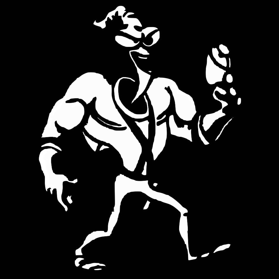 Earthworm Jim stencil