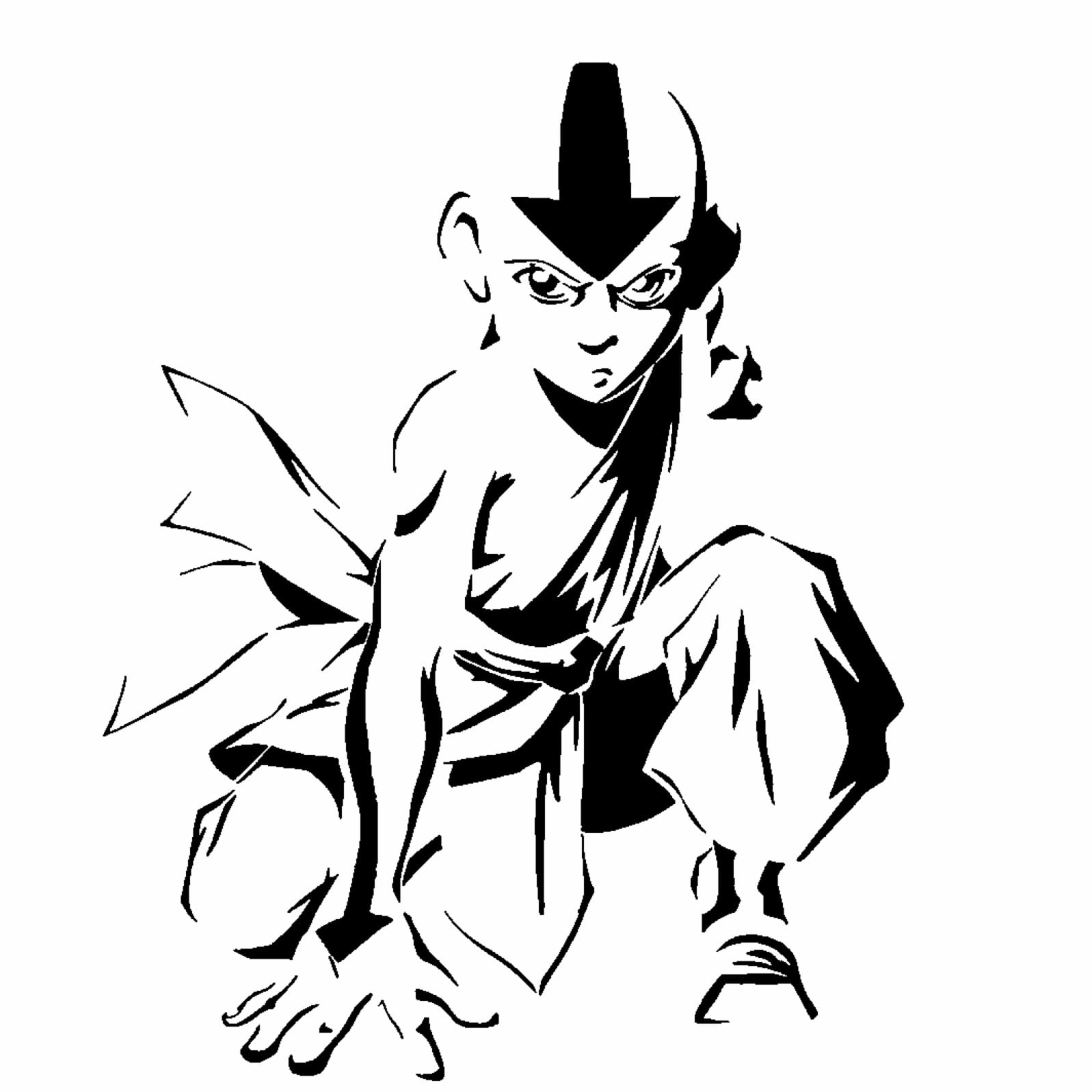 Avatar Aang stencil