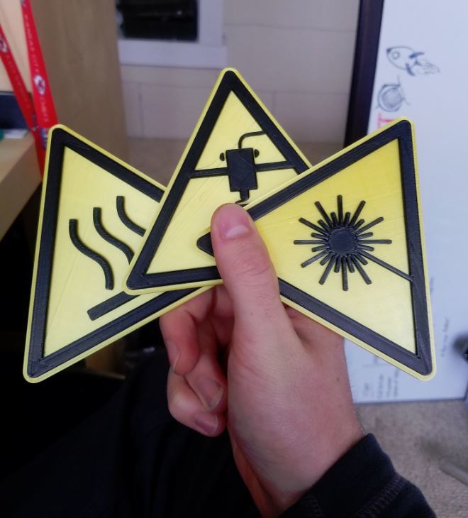 Lab Style Warning Signs - Multiple
