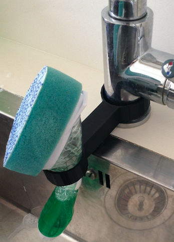 Sponge / Brush Handle holder for Kitchen Sink