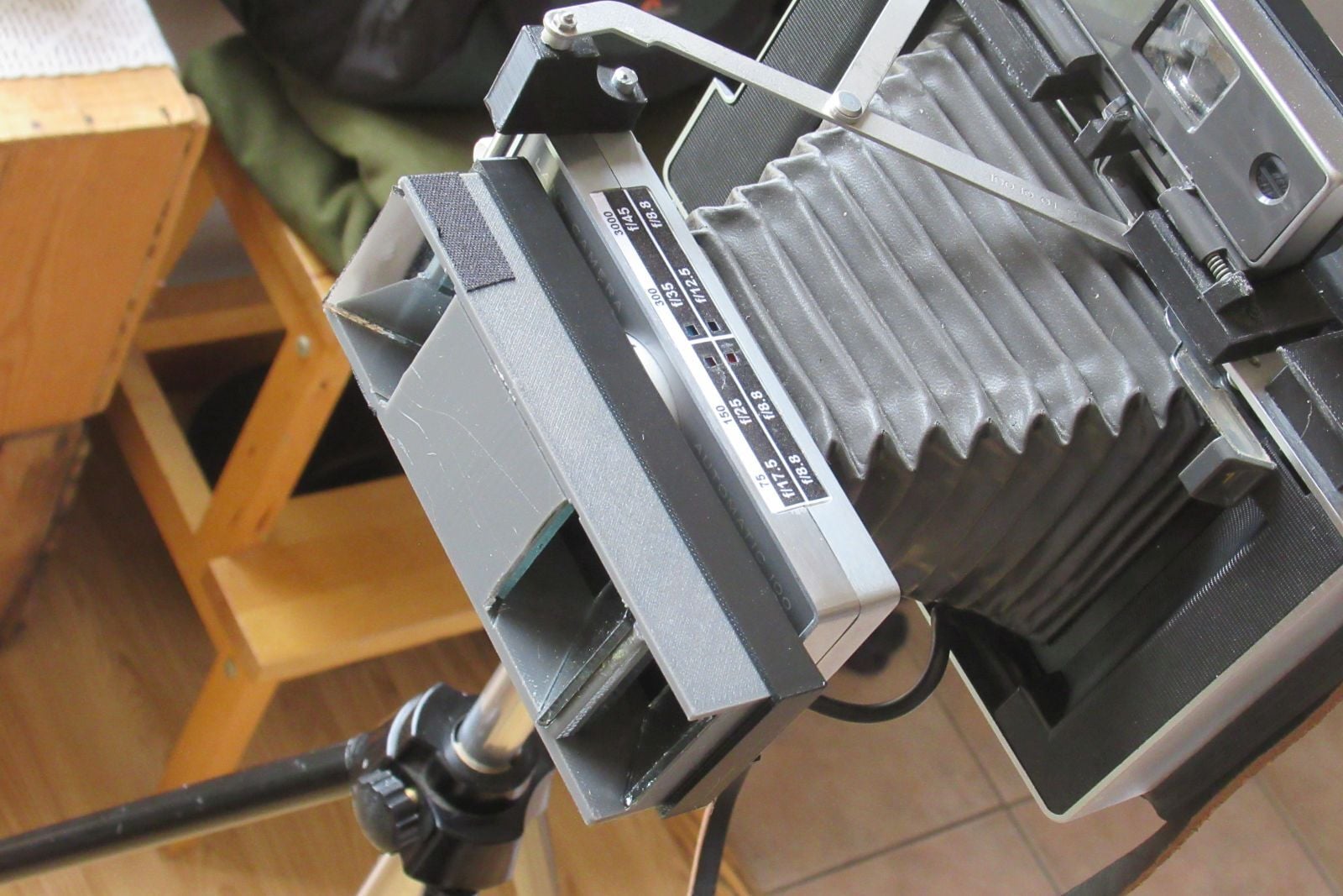 stereograph splitter for Polaroid pack cameras