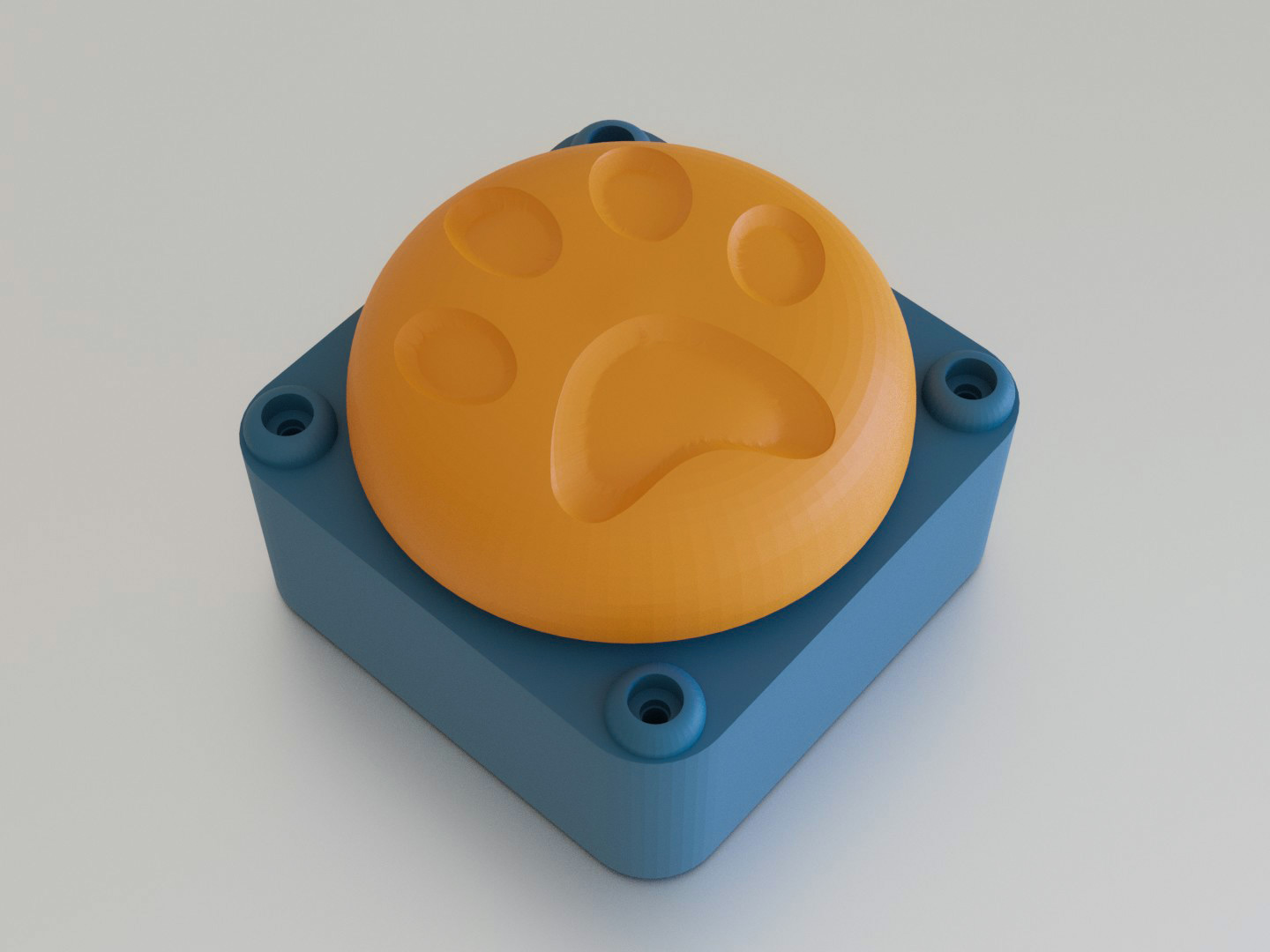 Large button with cat/dog paw (4x - cherry mx type)