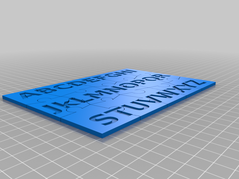 My Customized Parametric -Text Print-In-Place Jigsaw Puzzle