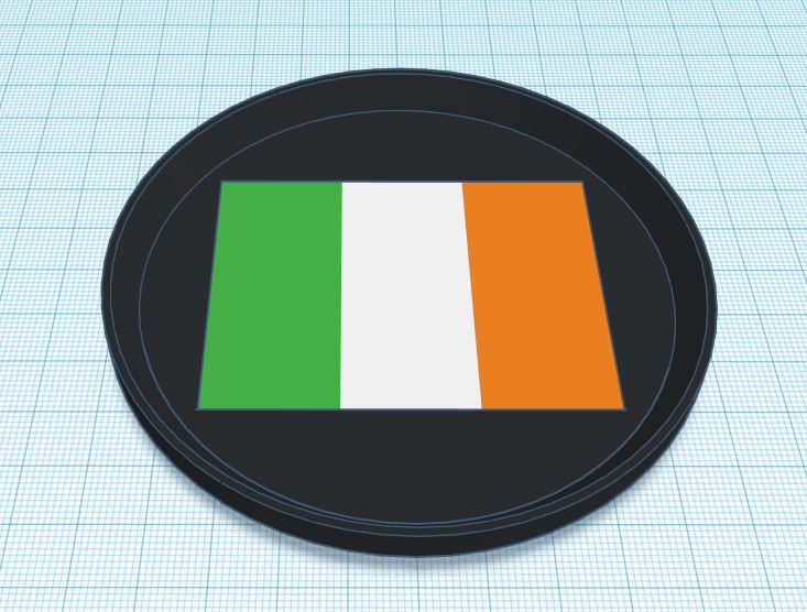 Ireland Flag Coaster Multicolor