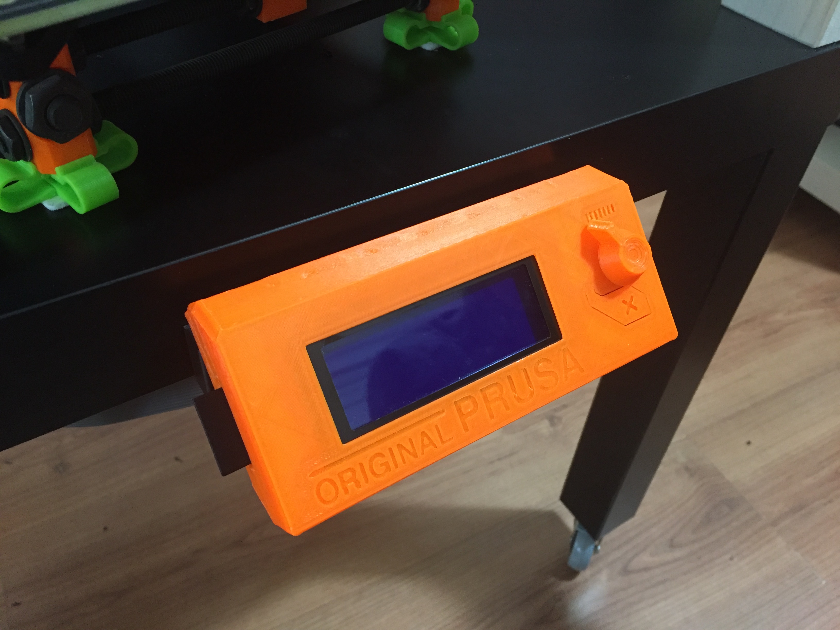 Prusa i3 LCD holder / support for IKEA LACK - removable