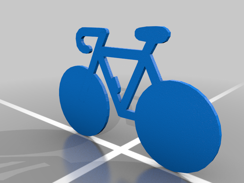 Extruded 2D Bicycle/ Bike Decoration for 3D-printing