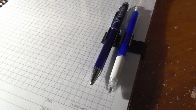 Engineering Notebook Pen Clip, Parametric.