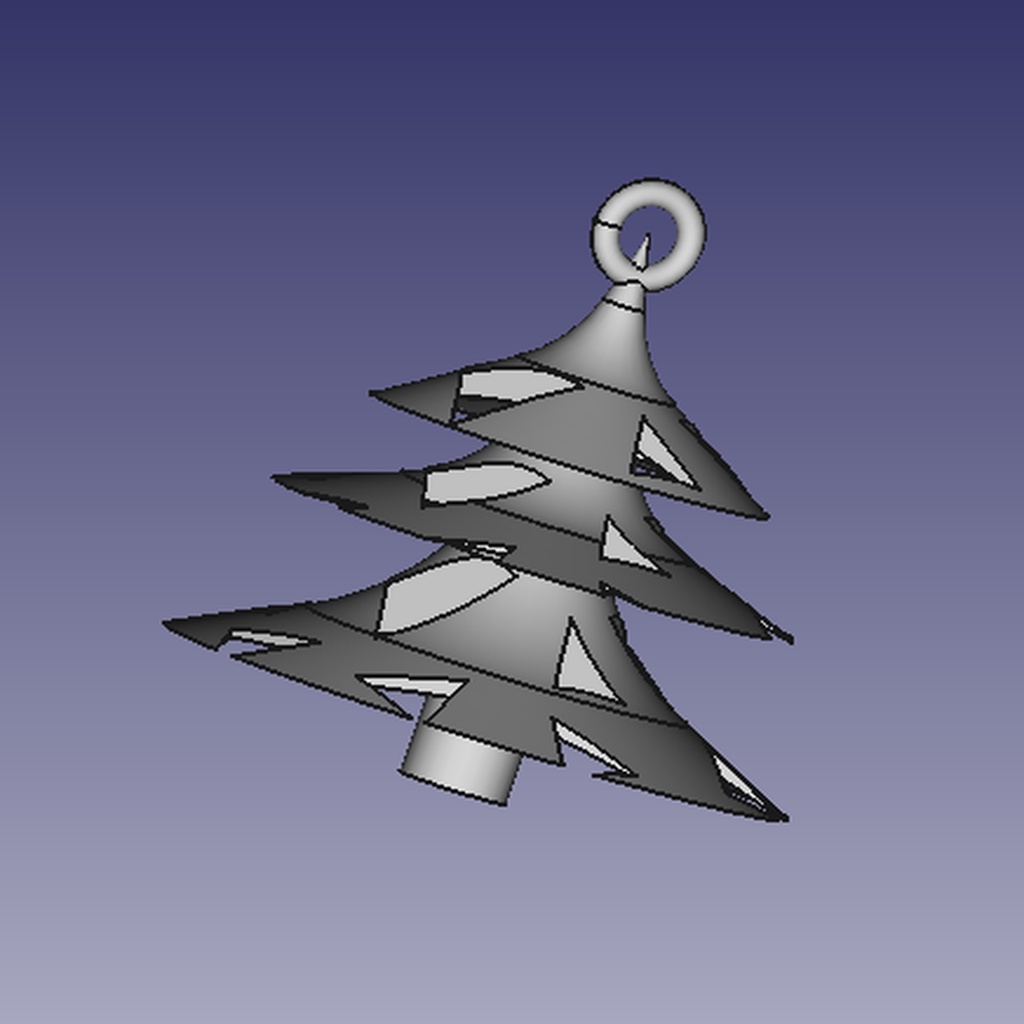 3D X-Mas Space Tree 10cm hight - Weihnachtsbaum Orbital 3D