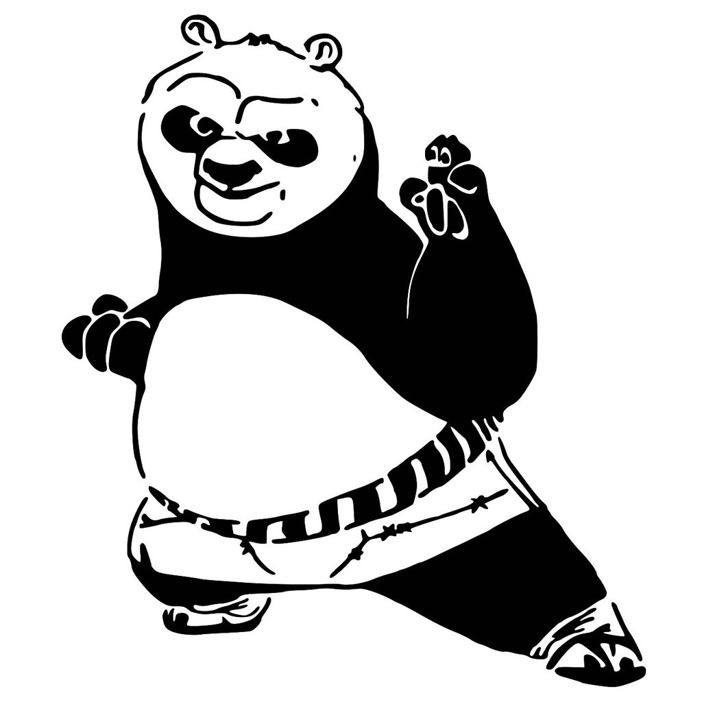 Kung Fu Panda stencil