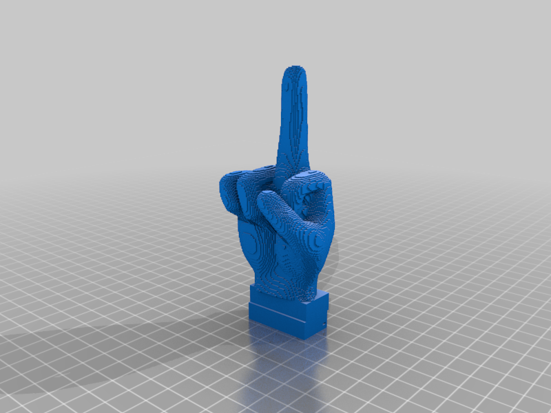(3D Slash) Simplified_Supportles_Middle_Finger_W_Base
