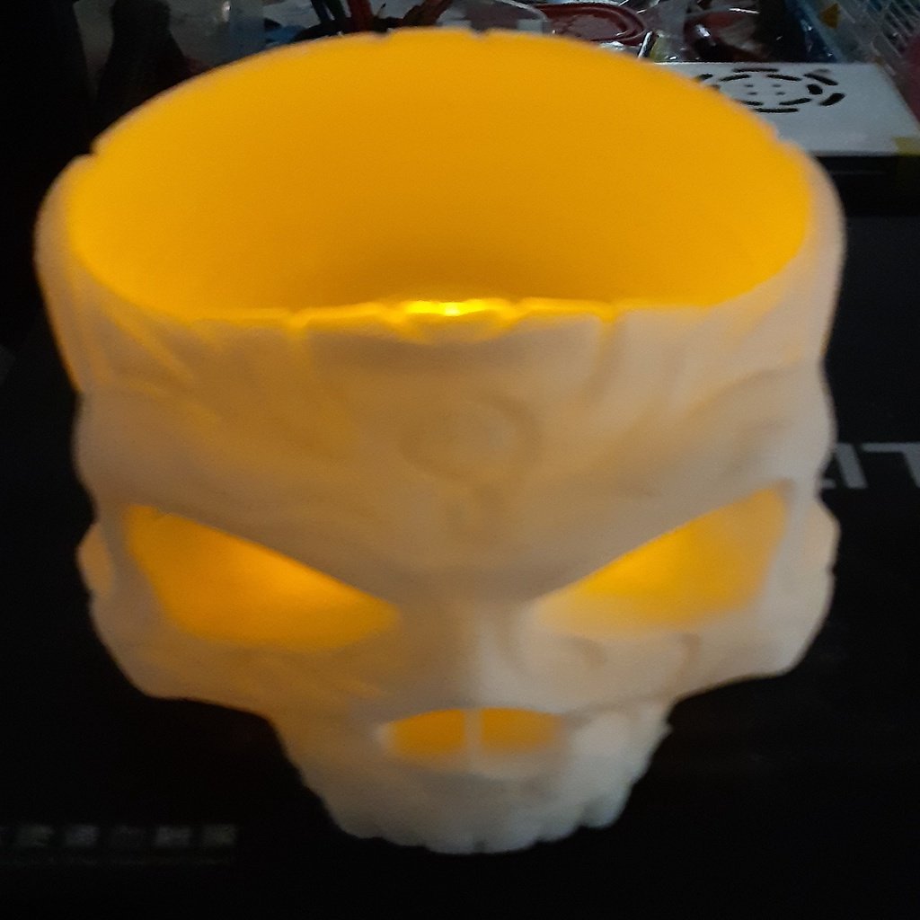 Skull Dent de Sabre Vase