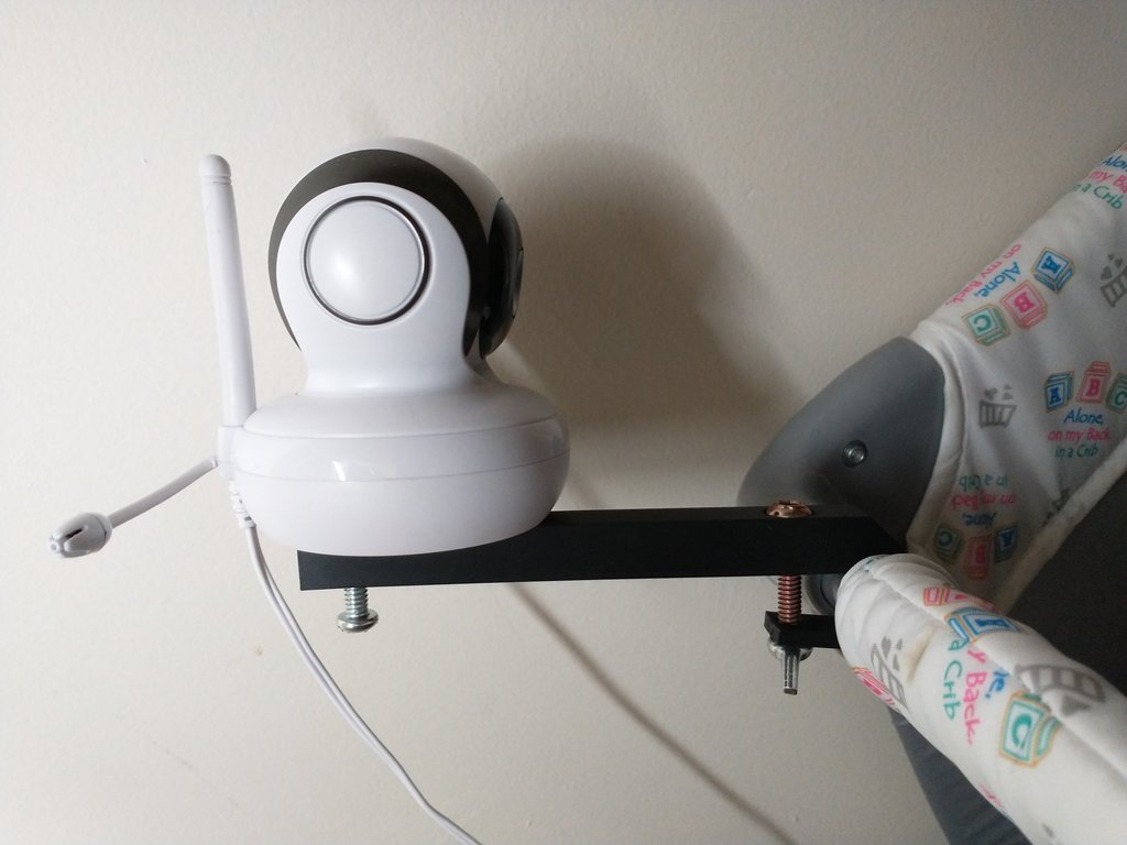 Long Bar Mounting Clamp for Baby Monitor or Webcam