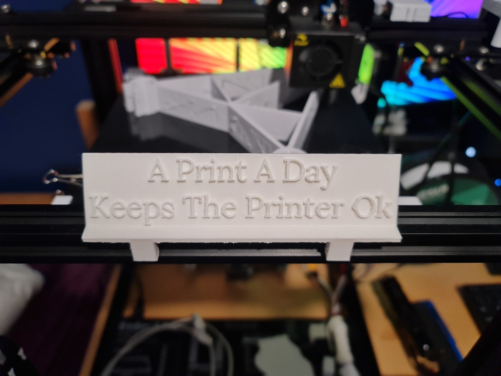 A Print A Day Keeps The Printer Ok - With Ender 5 Pro Structure Clip-On