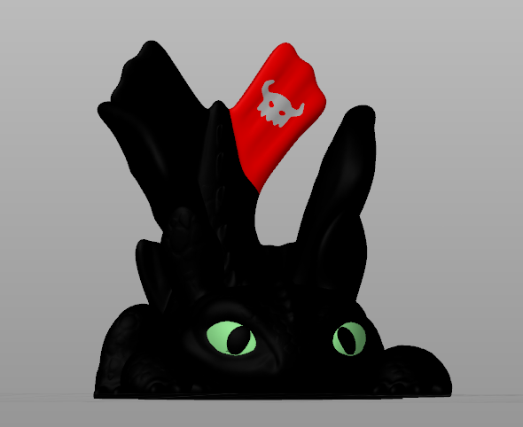 Toothless colored (multi material)