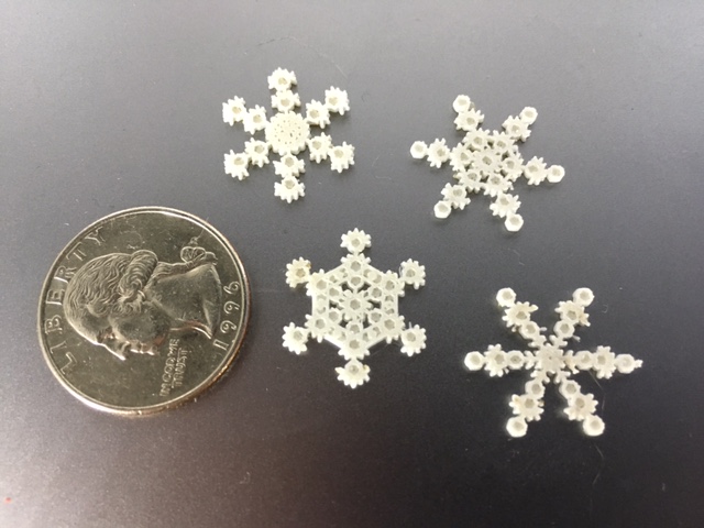 Micro Snowflakes - from the Snowflake Machine