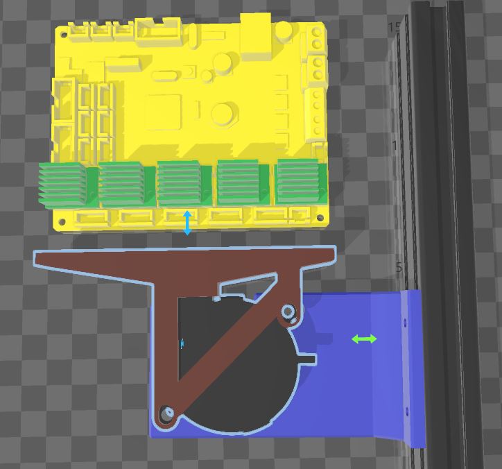 Sidewinder X1 - stepper driver cooling mount