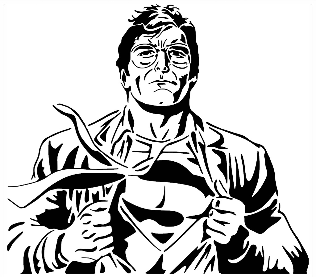 Superman stencil 6