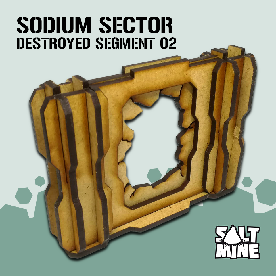 Sodium Sector - Destroyed Wall 01 (3mm - mdf - lasercut)
