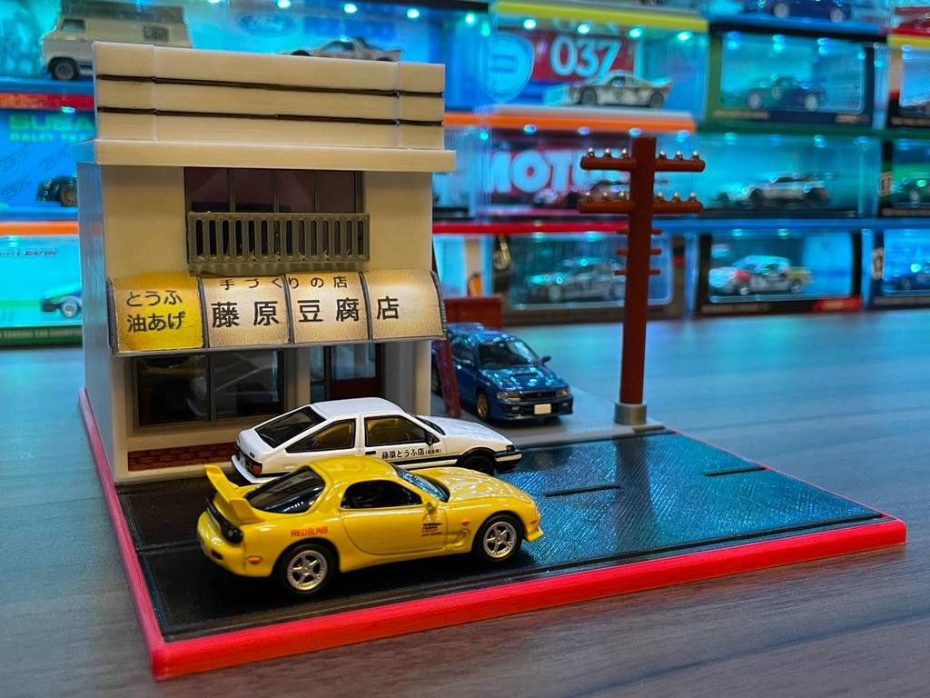 Japanese Style Shop Diorama (Initial D Theme)