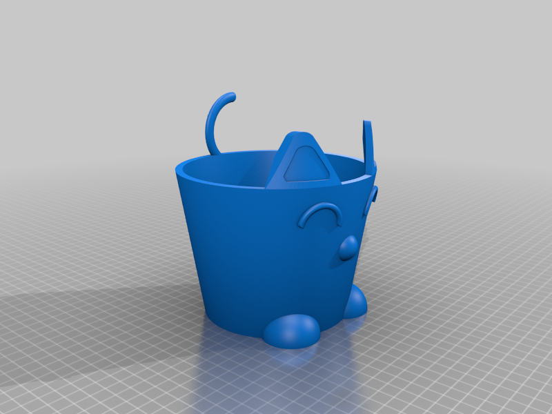 Cat Plant Pot - ROUND - 100mm pot fit