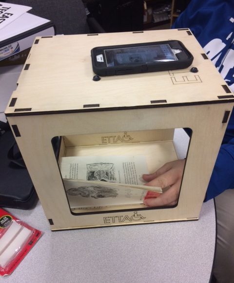 Lasercut phone document scanner stand