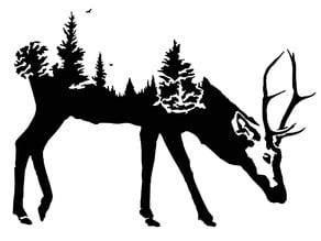 Forest Deer stencil