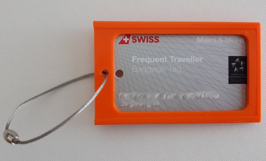 Baggage Tag Holder for Credit Card Sized Tag