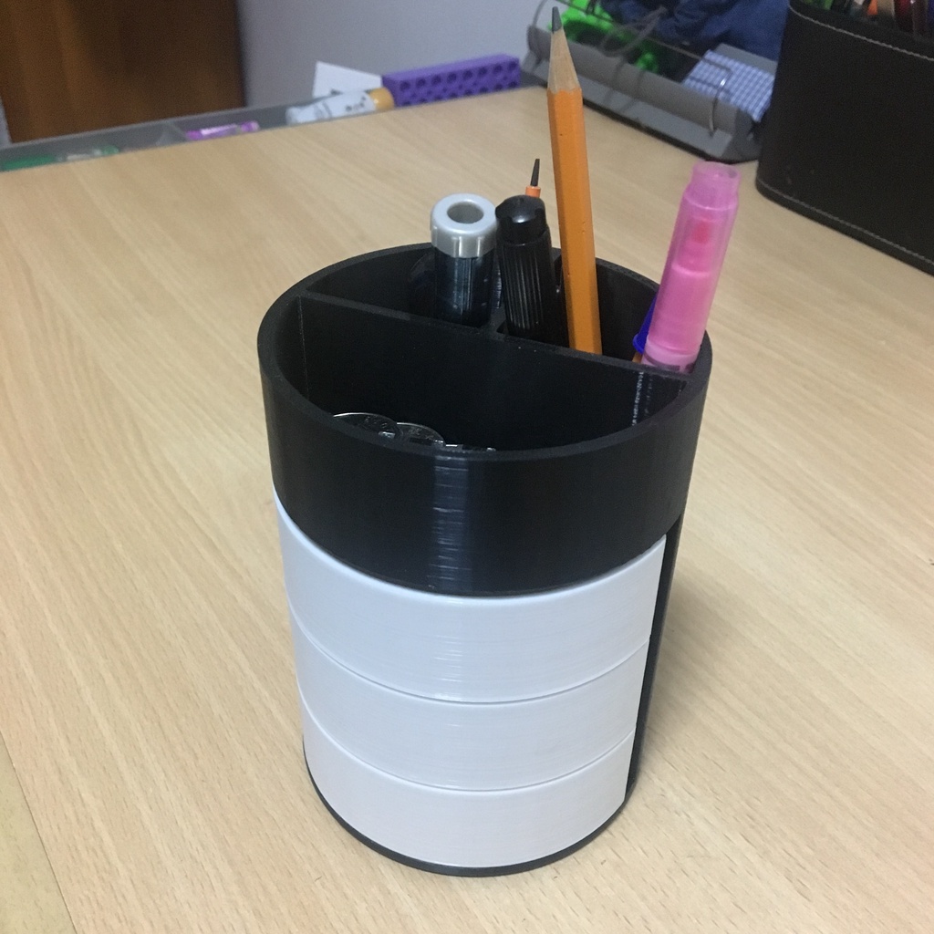 Pencil holder with drawer