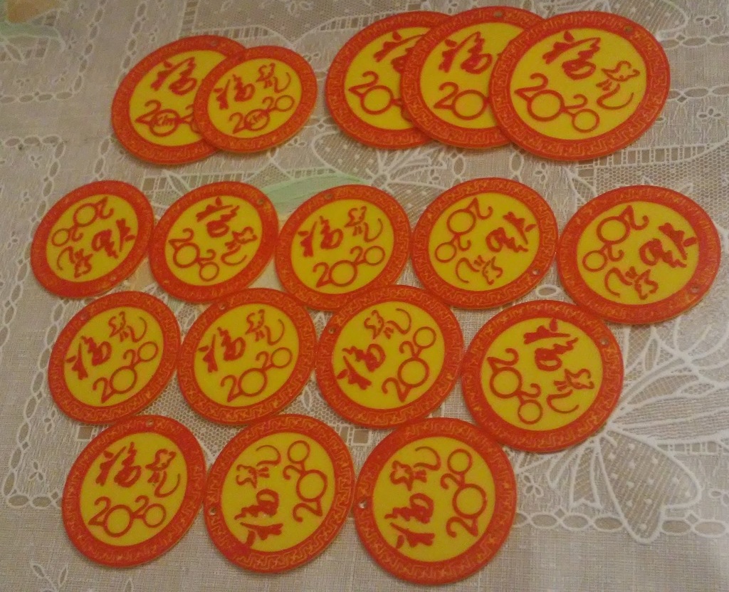 2020 Chinese New Year keychain tag