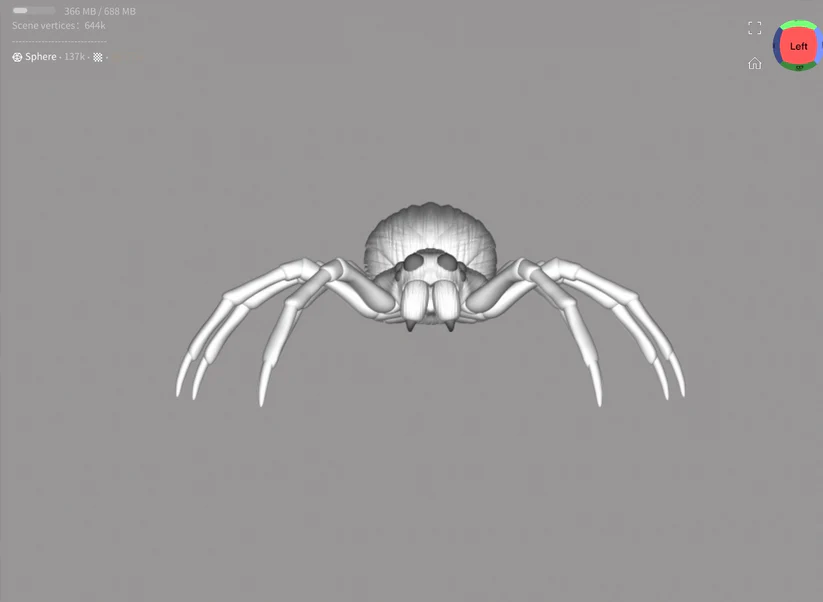 Miniatura 11 do modelo 3D Wolf Spider Mini
