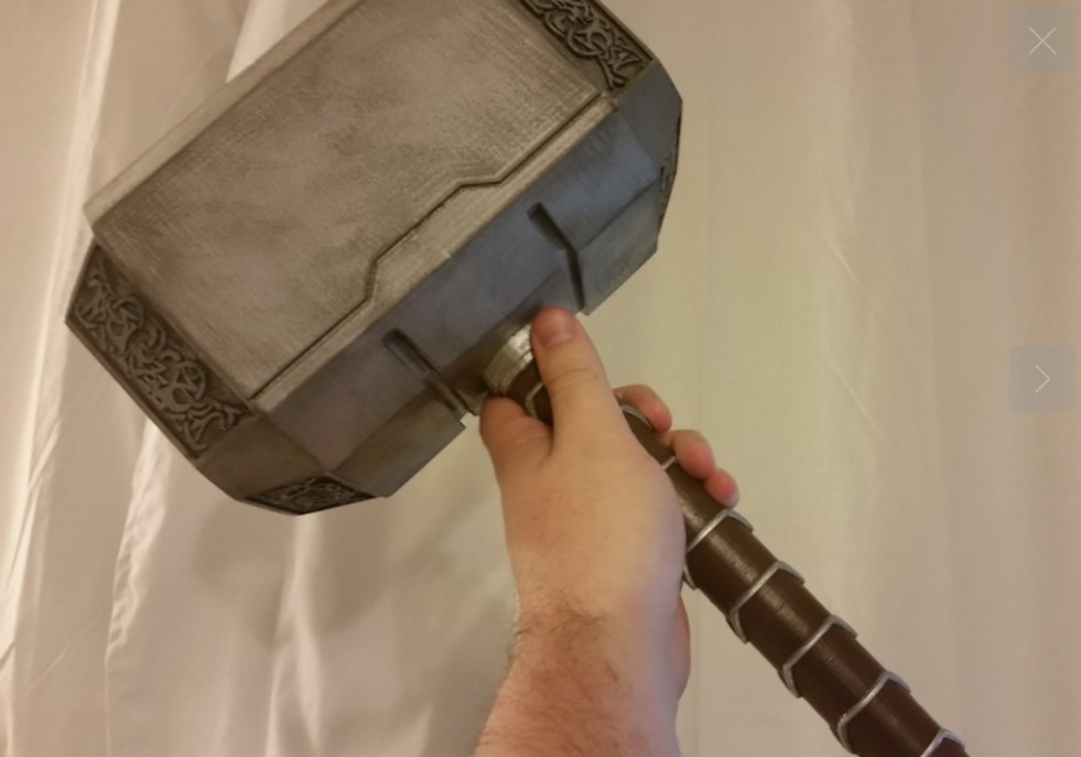 Life Size Thor's Hammer Combined (Mjolnir)