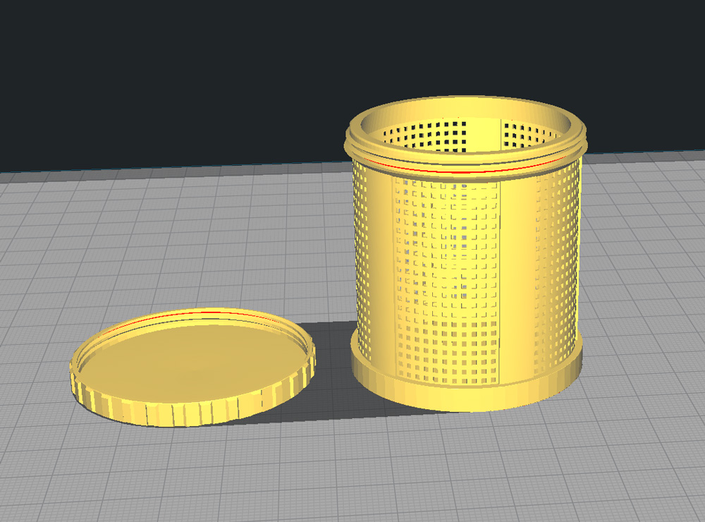 Screw-topped dryer box for filament spools