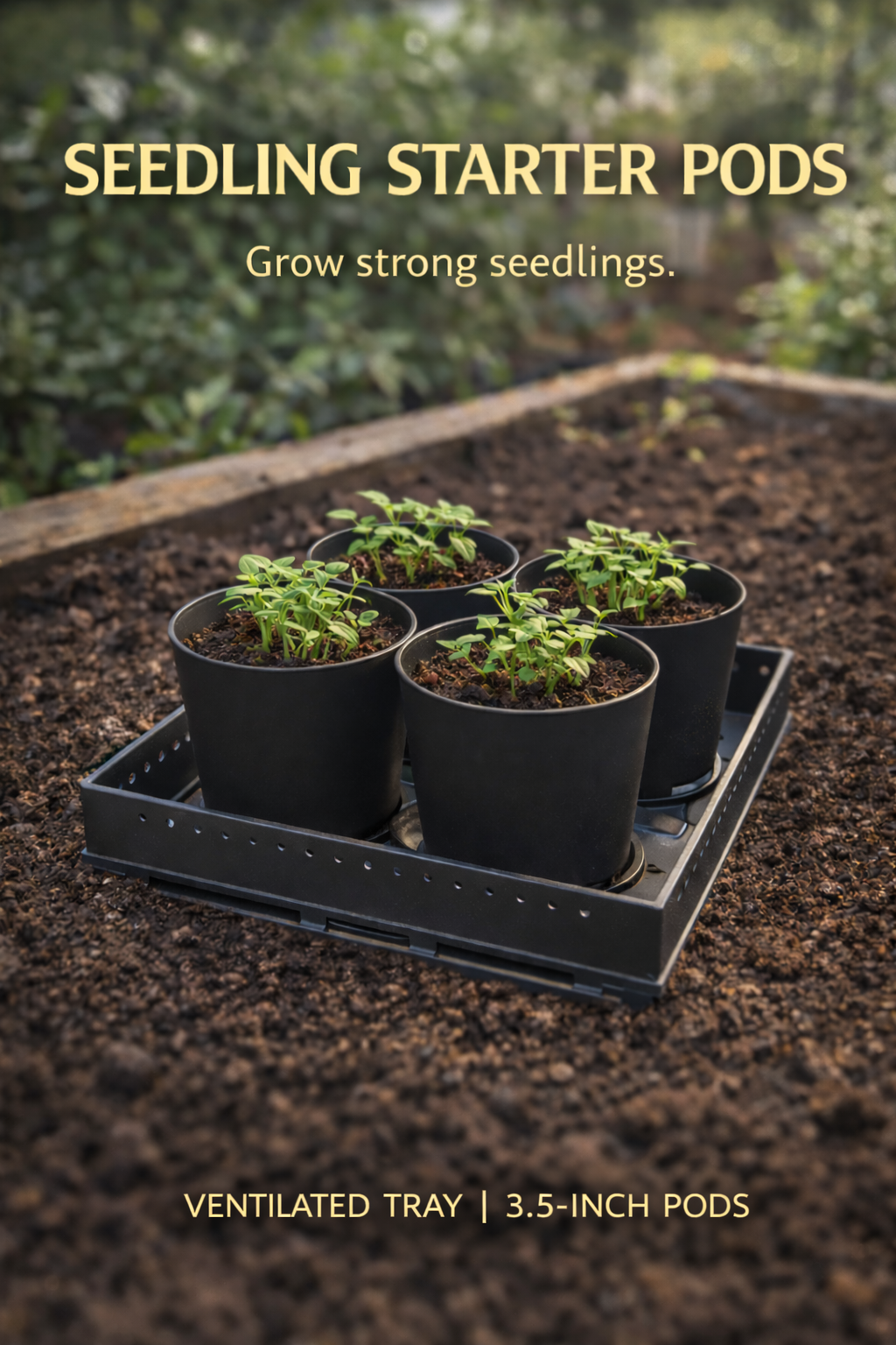 3.5 Inch Seedling Pods - Seed Starting Trays - Large Seed Starting Pods