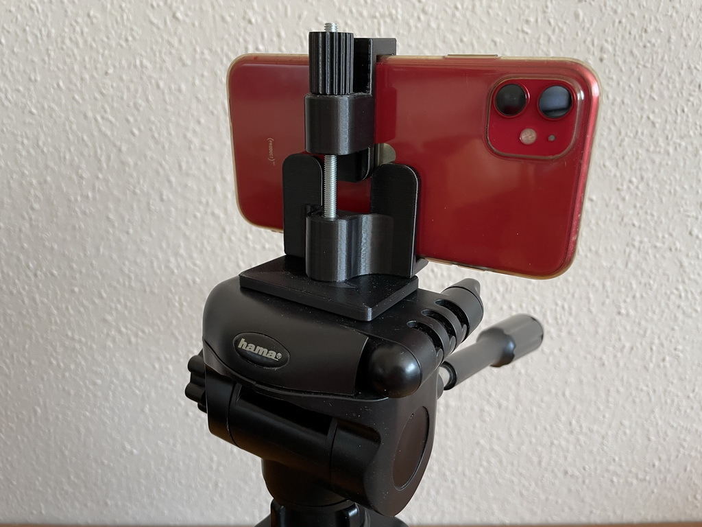 Tripod phone mount with Hama Star 63 adapter