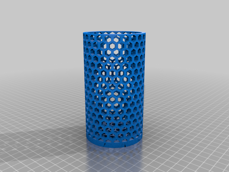 Hex Pattern Toothbrush Cup