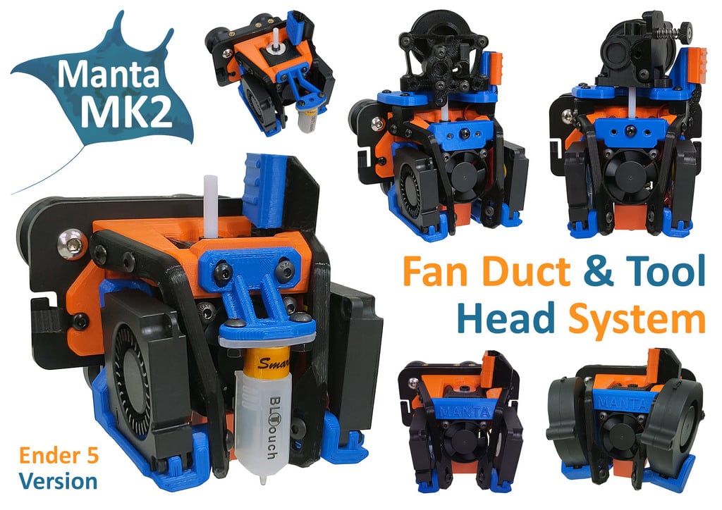 Manta MK2 Duct & Tool Head System Ender 5 Version