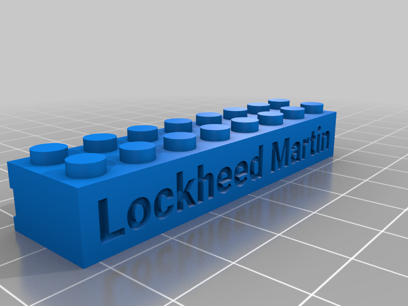 Lockheed Martin MFC YL LEGO 8 STUD Nameplate
