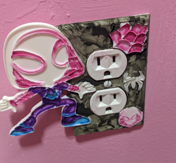 Ghosty spider (Gwen) light switch cover and outlet cover