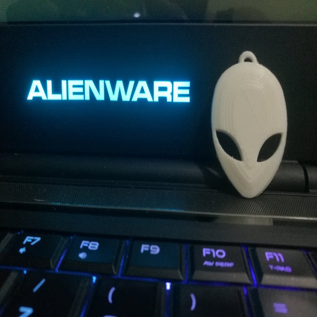 Alienware logo keychain