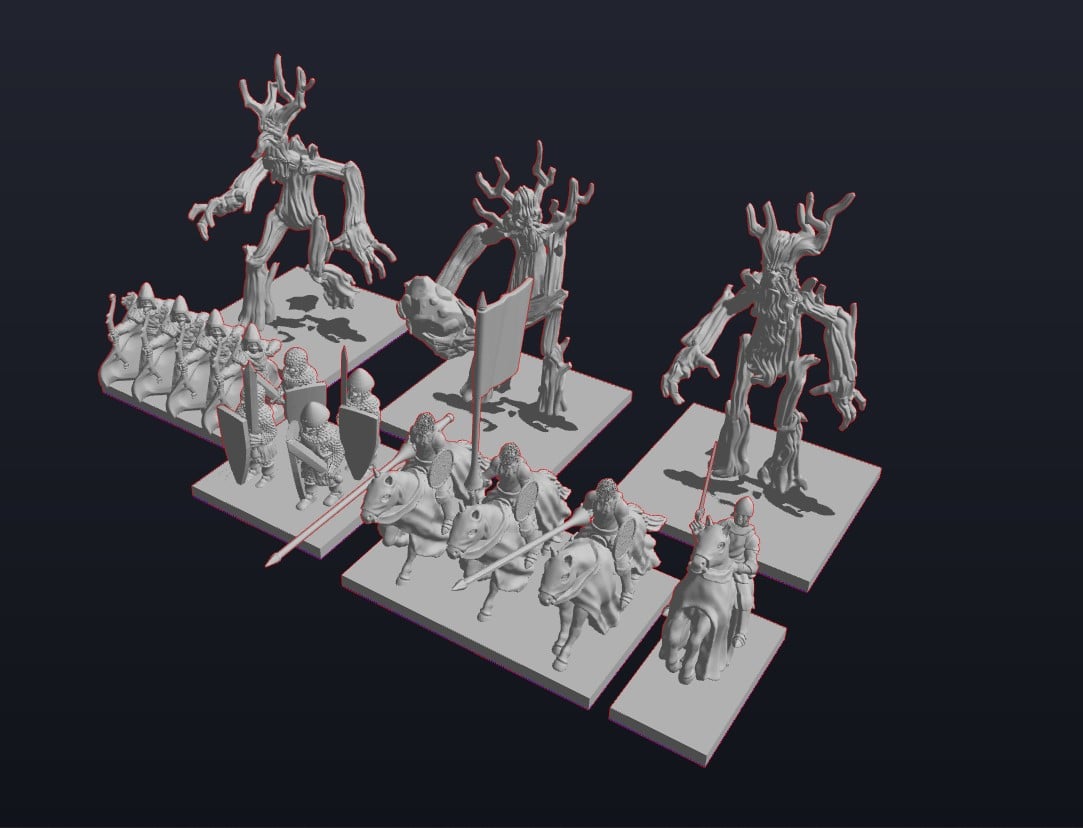 15mm Armies of Rohan, Elves, Fangorn, and armies of the dead