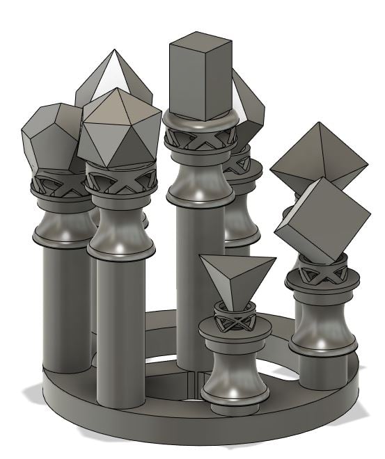 Circular Dice Stands (LED capable)