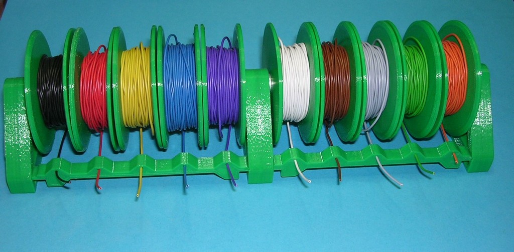 Cable spool stand for 10 wires