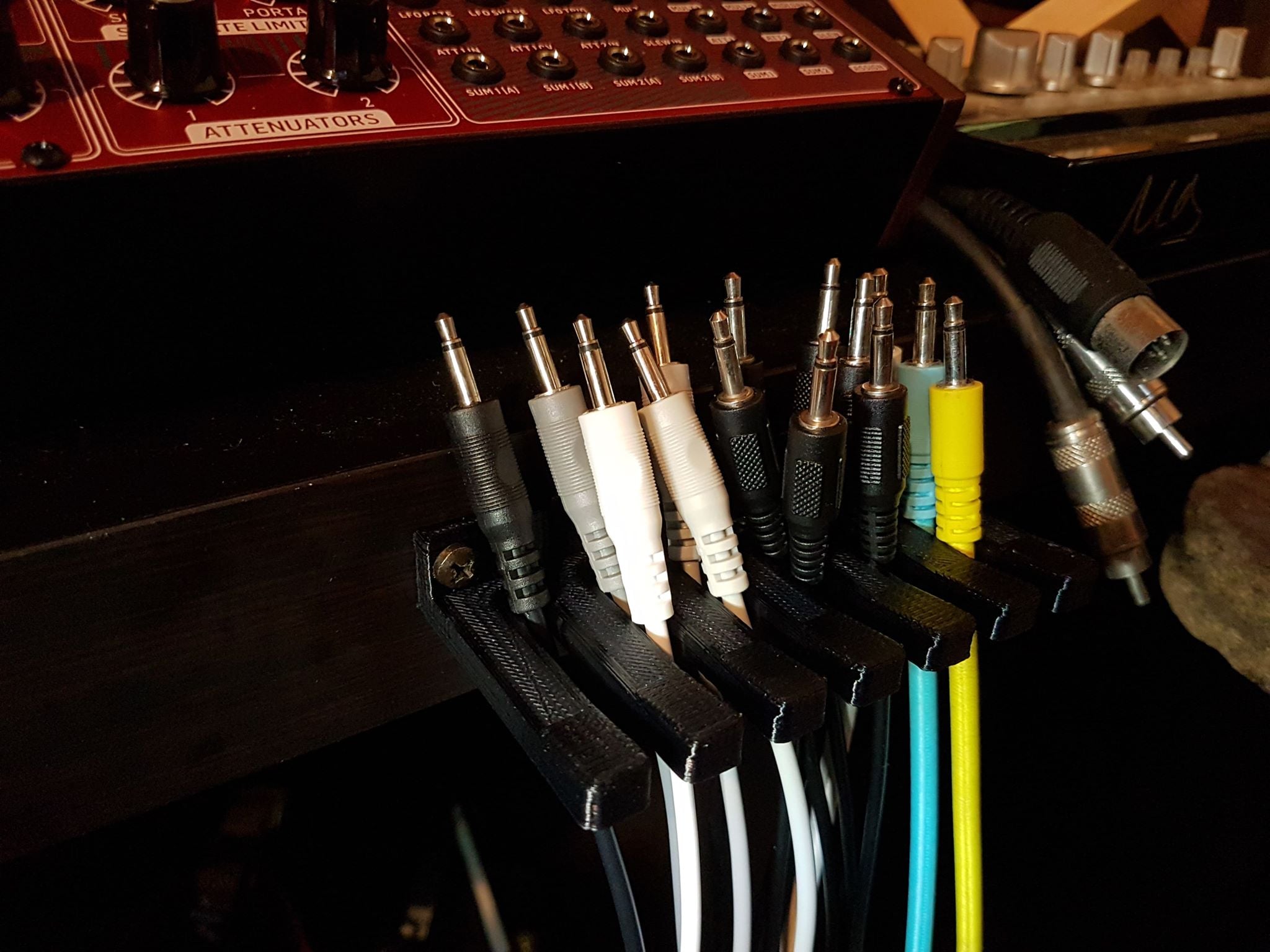 Small Eurorack patch lead holder